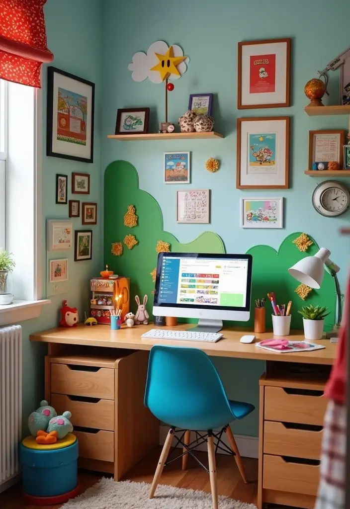 25 Super Mario Bedroom Ideas That Bring Nostalgia & Fun - 15. DIY Mario Crafts Corner