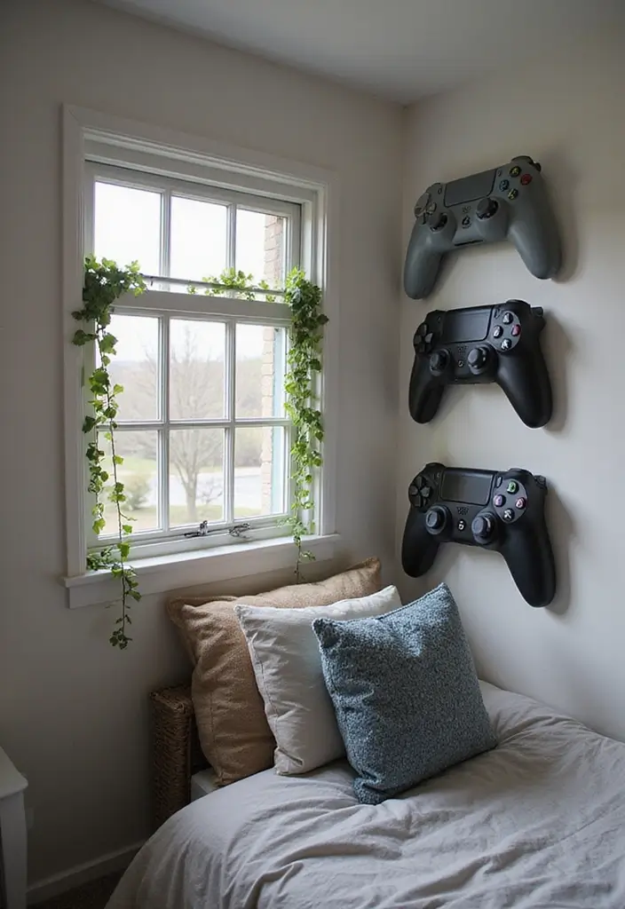25 Super Mario Bedroom Ideas That Bring Nostalgia & Fun - 7. Game Controller Decor
