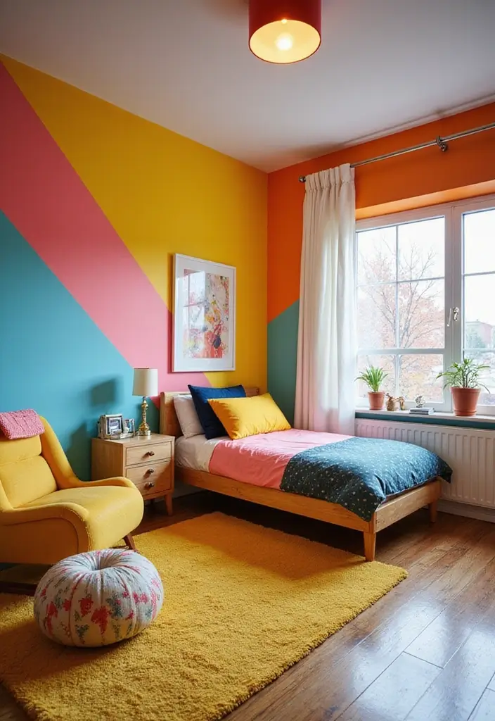 25 Two Boys Bedroom Ideas Shared Rooms That Work Perfectly - 16. Color Block Wonders
