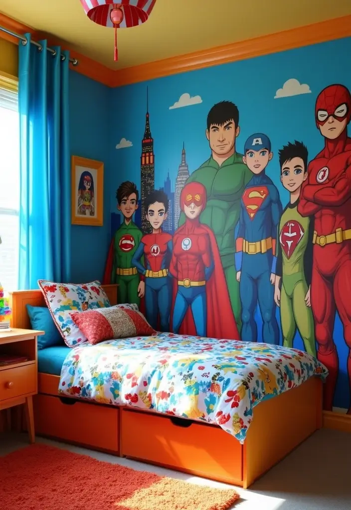 25 Two Boys Bedroom Ideas Shared Rooms That Work Perfectly - 4. Superhero Headquarters