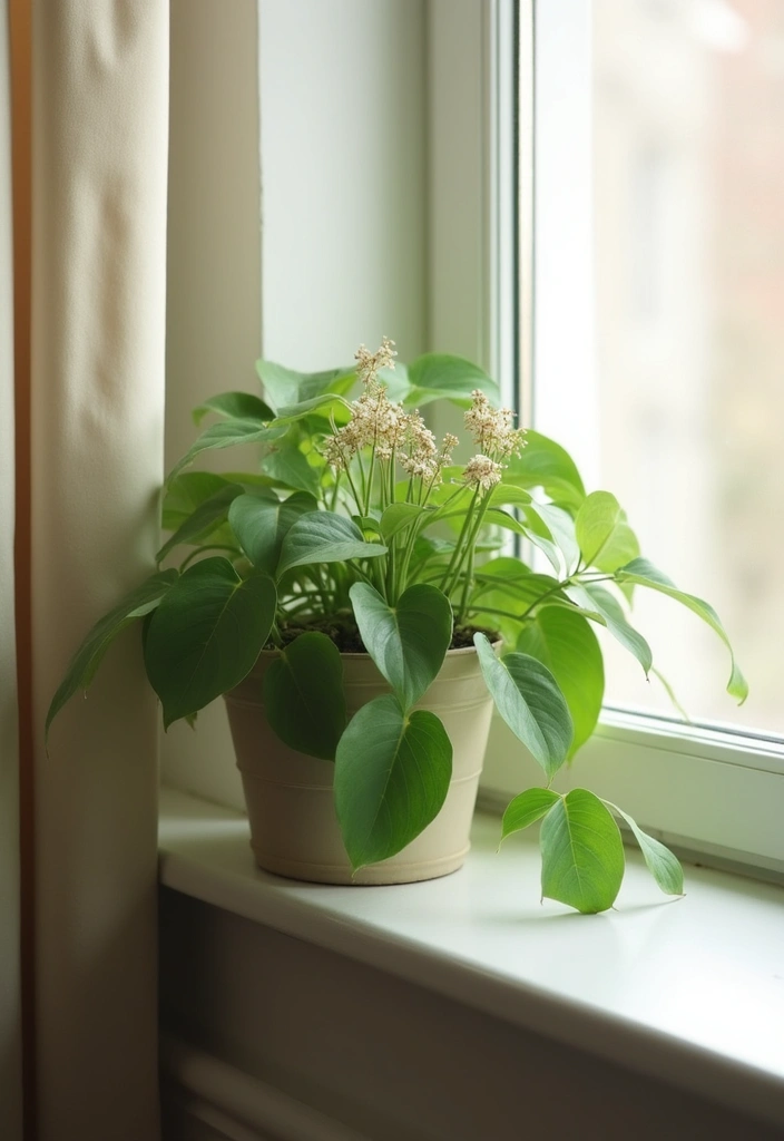 25 Vines in Bedroom Ideas That Bring Nature Indoors - 7. Hoya Plant on a Windowsill