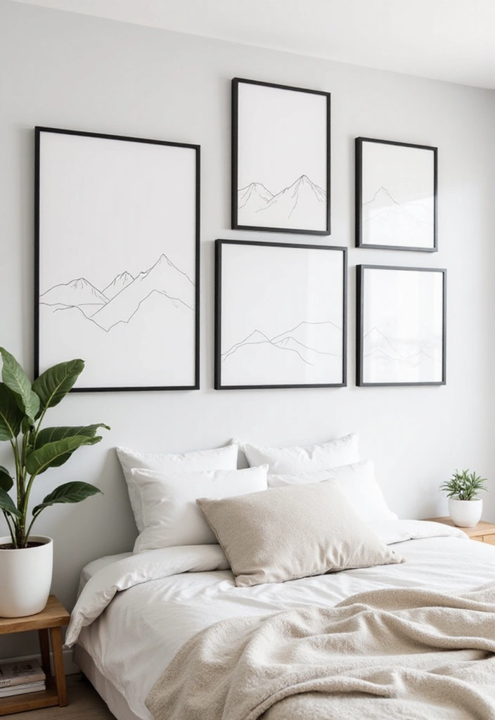 25 Wall Sketches Ideas Bedroom That Add Artistic Touch - 1. Simple Line Art