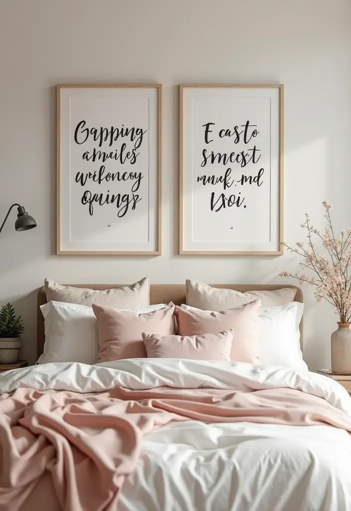 25 Wall Sketches Ideas Bedroom That Add Artistic Touch - 10. Inspirational Quotes