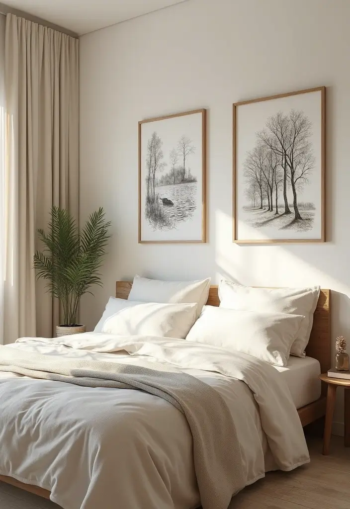 25 Wall Sketches Ideas Bedroom That Add Artistic Touch - 18. Nature Scenes