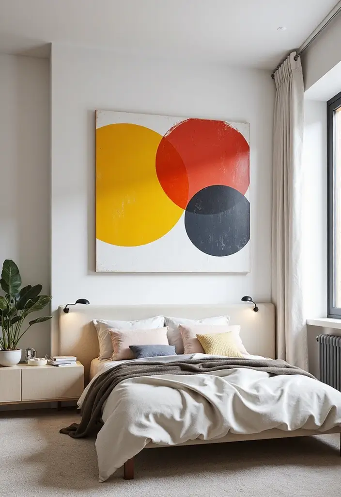 25 Wall Sketches Ideas Bedroom That Add Artistic Touch - 3. Geometric Shapes