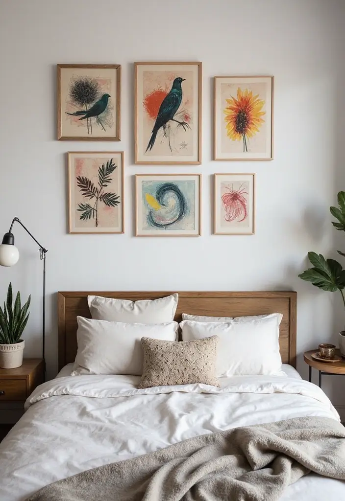 25 Wall Sketches Ideas Bedroom That Add Artistic Touch - 4. Abstract Art