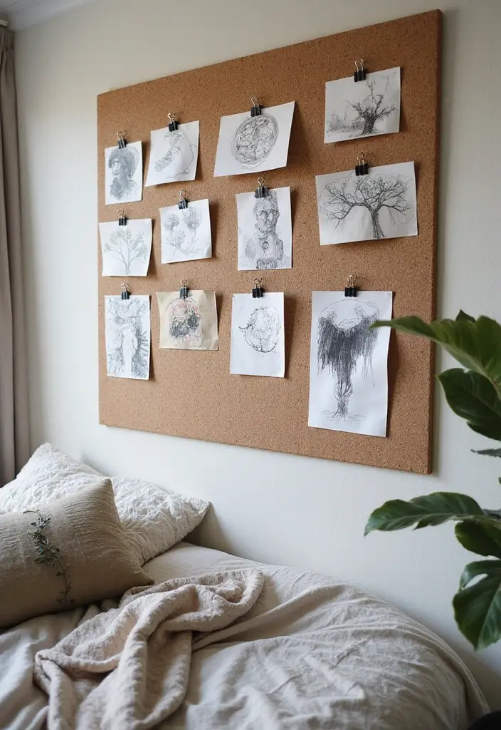 25 Wall Sketches Ideas Bedroom That Add Artistic Touch - 5. Personal Sketches