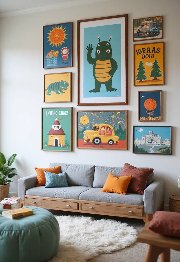 27 Boys Bedroom Ideas Small Space That Feel Cool & Functional - 10. Fun Wall Art