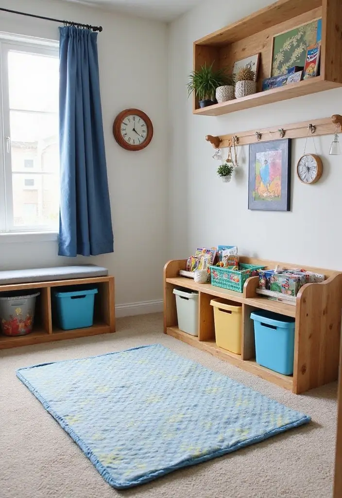27 Boys Bedroom Ideas Small Space That Feel Cool & Functional - 11. Practical Play Areas