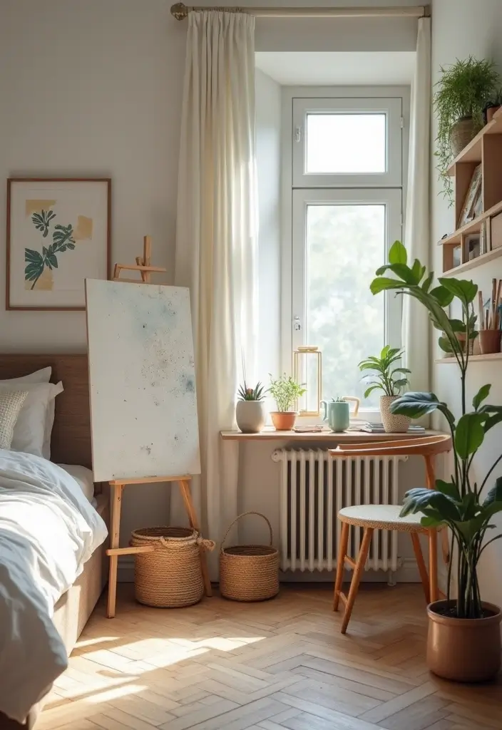 29 Bedroom Corner Ideas Cozy Nook Designs You’ll Love Curling Up In - 10. Artistic Display Corner