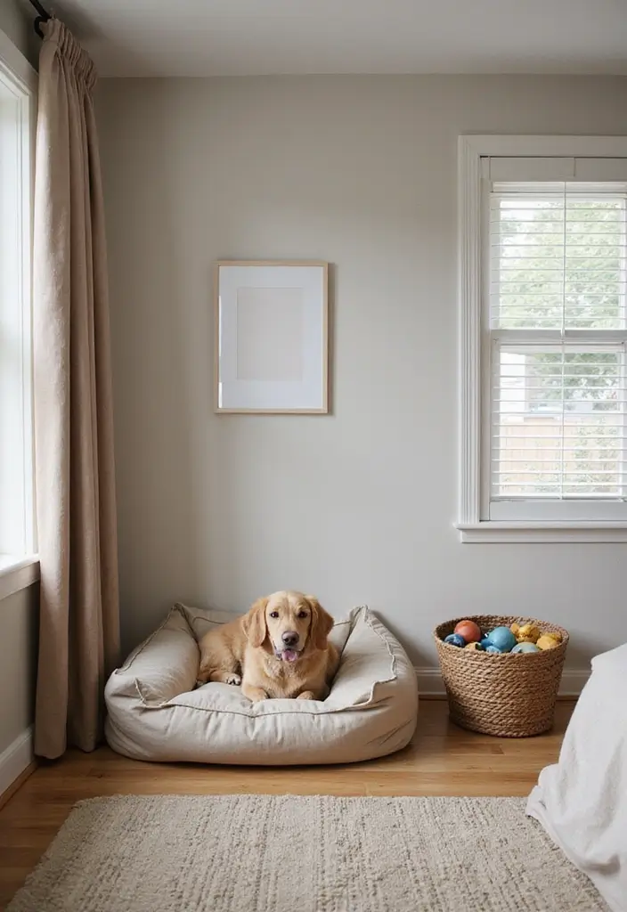 29 Bedroom Corner Ideas Cozy Nook Designs You’ll Love Curling Up In - 17. Cozy Pet Bed Corner