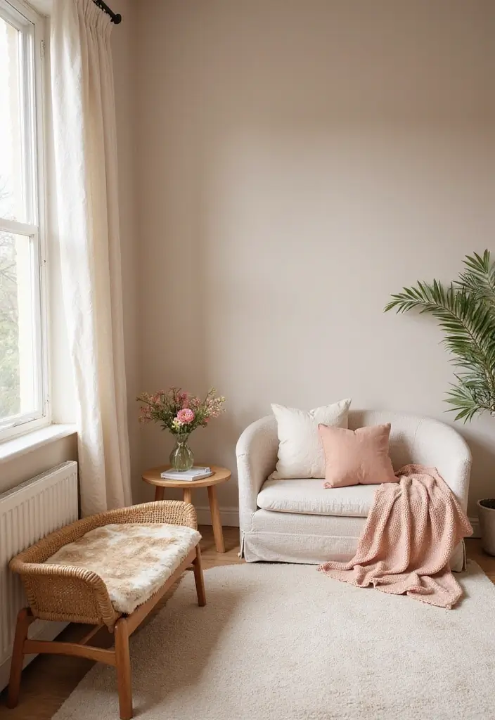 29 Bedroom Corner Ideas Cozy Nook Designs You’ll Love Curling Up In - 24. Soft Color Palette