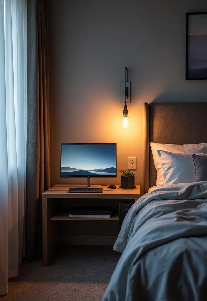 29 Bedroom Corner Ideas Cozy Nook Designs You’ll Love Curling Up In - 28. Smart Tech Corner