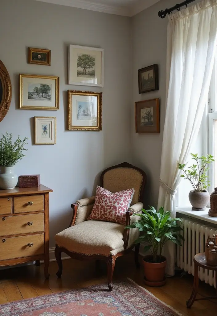 29 Bedroom Corner Ideas Cozy Nook Designs You’ll Love Curling Up In - 6. Vintage Vibe