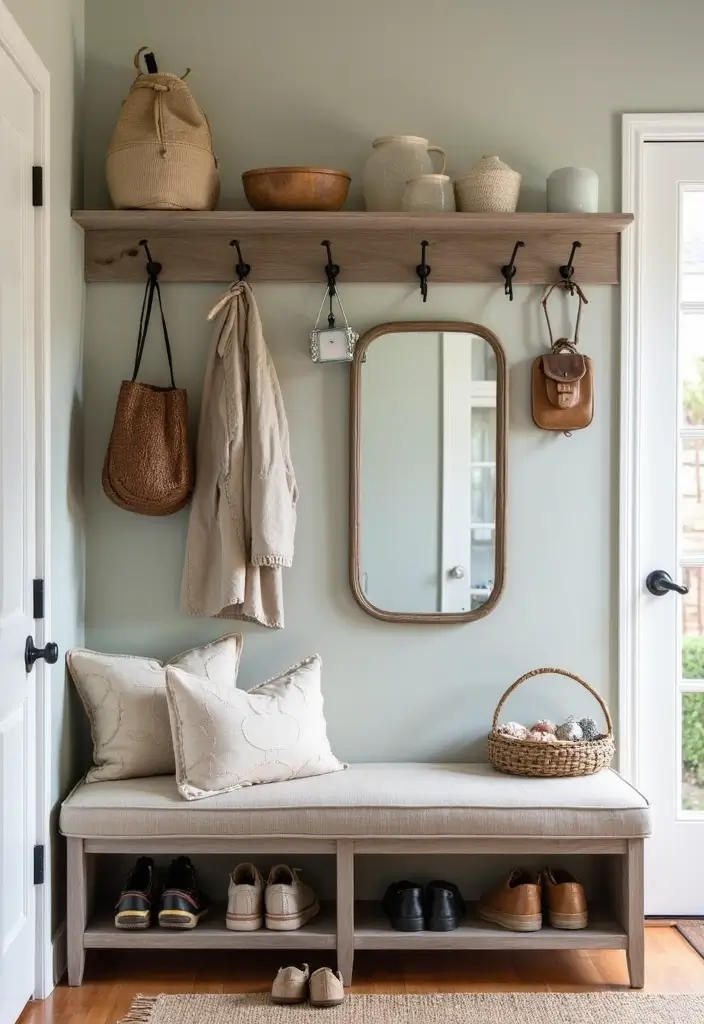 30 2 Bedroom Apartment Ideas That Feel Spacious and Stylish - 15. Functional Entryway Design