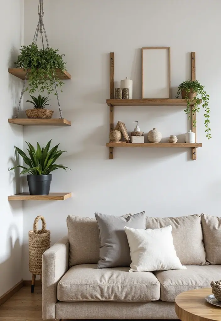 30 2 Bedroom Apartment Ideas That Feel Spacious and Stylish - 26. Unique Shelving Solutions