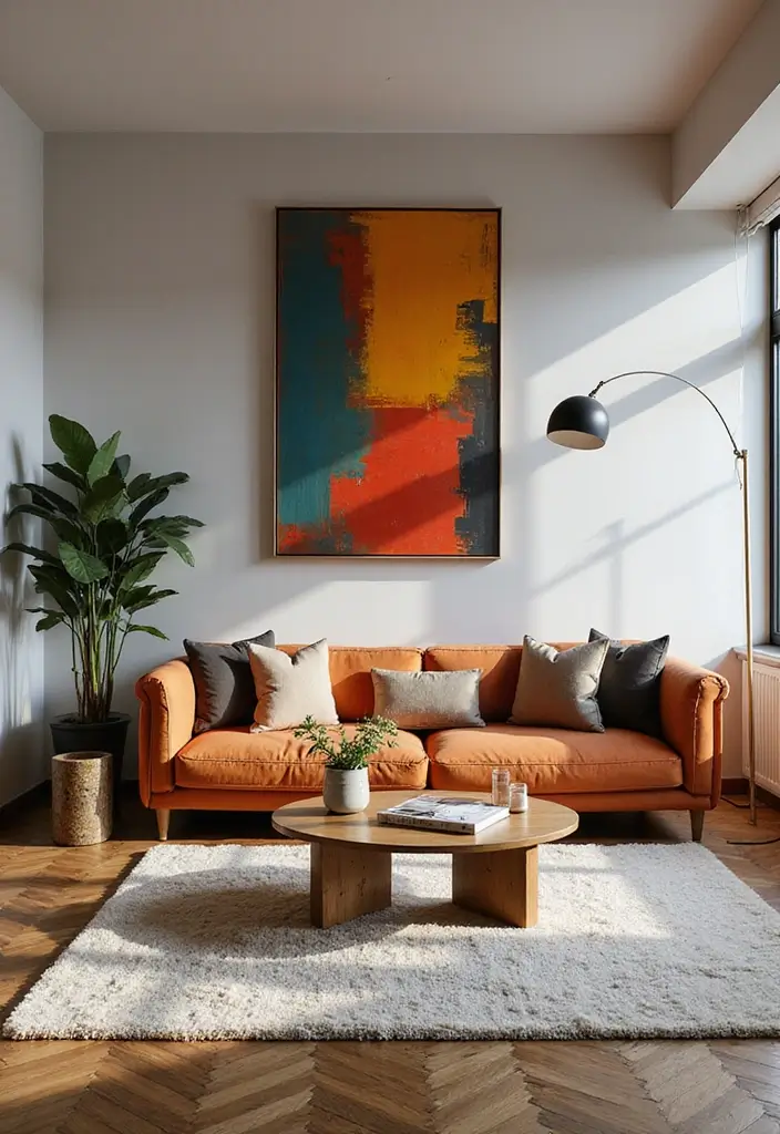 30 2 Bedroom Apartment Ideas That Feel Spacious and Stylish - 27. Artistic Decor Elements