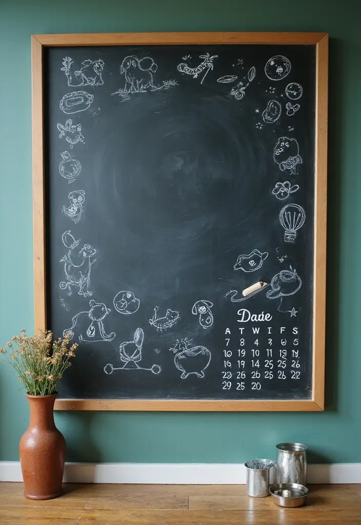 30 Adopt Me Bedroom Ideas That Feel Cute and Creative - 15. Interactive Chalkboard Wall