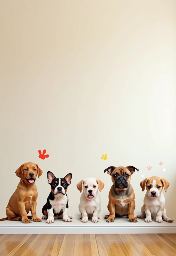 30 Adopt Me Bedroom Ideas That Feel Cute and Creative - 18. Pet-Themed Wall Decals