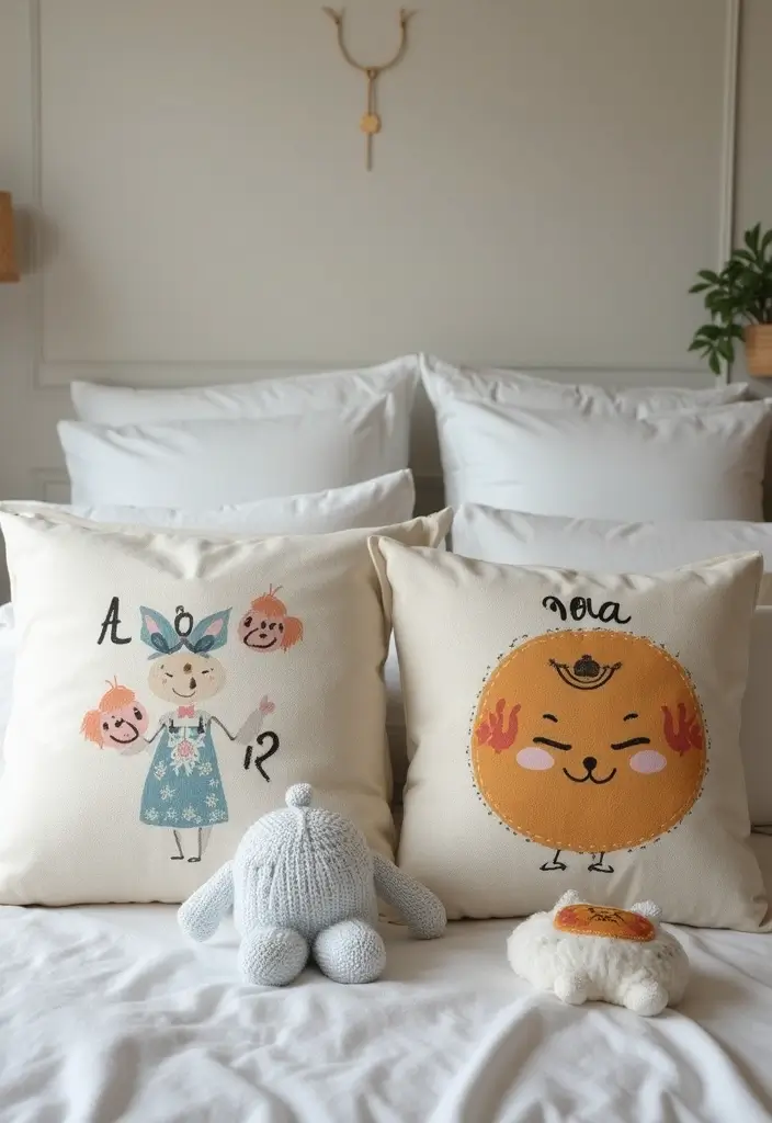 30 Adopt Me Bedroom Ideas That Feel Cute and Creative - 29. Personalized Throw Pillows