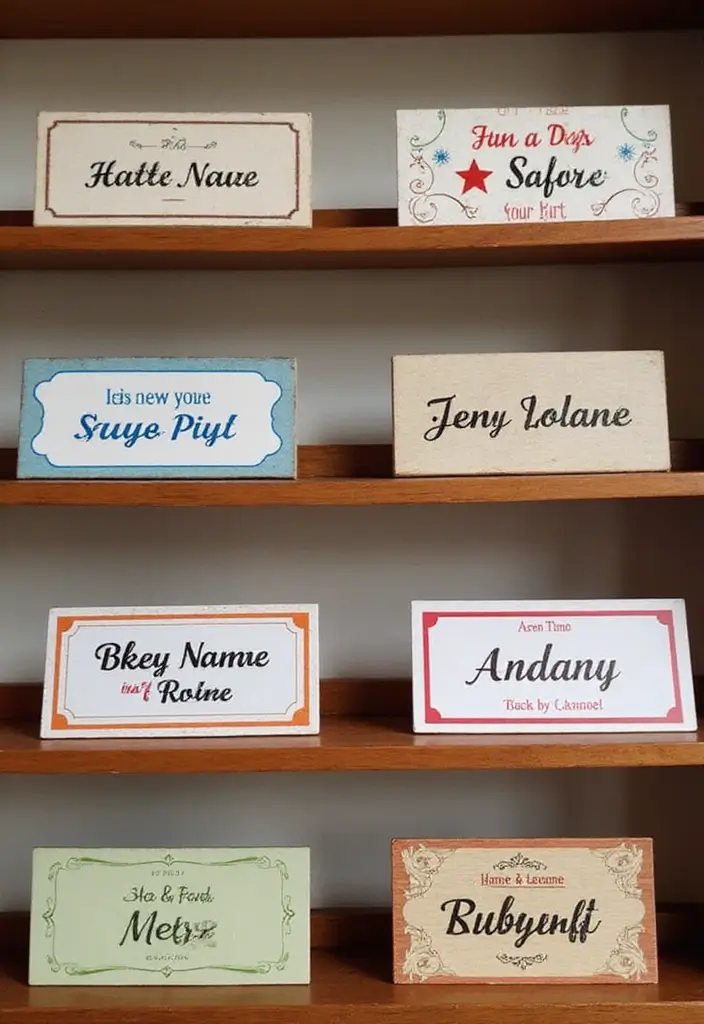 30 Adopt Me Bedroom Ideas That Feel Cute and Creative - 8. Customized Name Tags