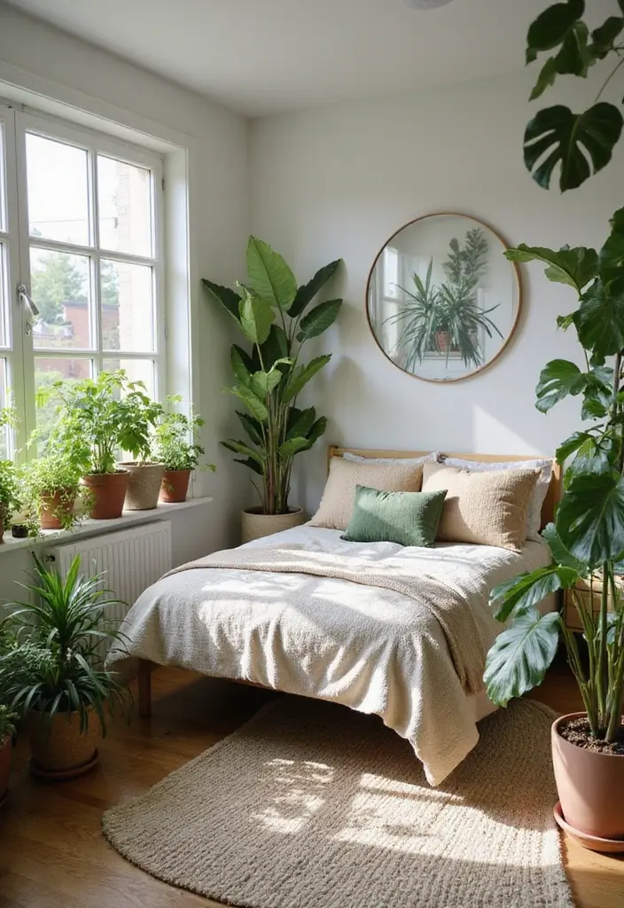 30 Basement Bedroom Ideas on a Budget That Look Expensive - 10. Accessorize with Plants