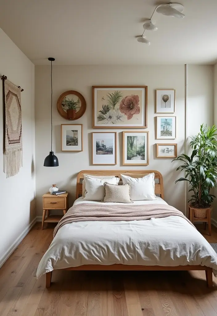 30 Basement Bedroom Ideas on a Budget That Look Expensive - 13. Hang Artwork Creatively
