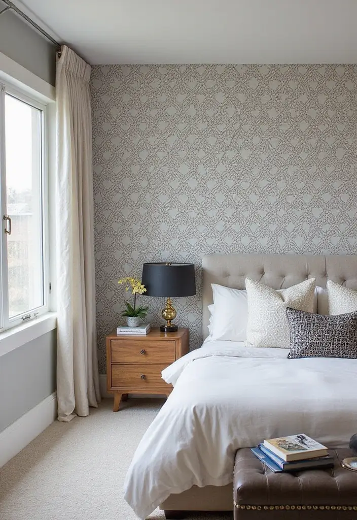 30 Basement Bedroom Ideas on a Budget That Look Expensive - 14. Use Removable Wallpaper