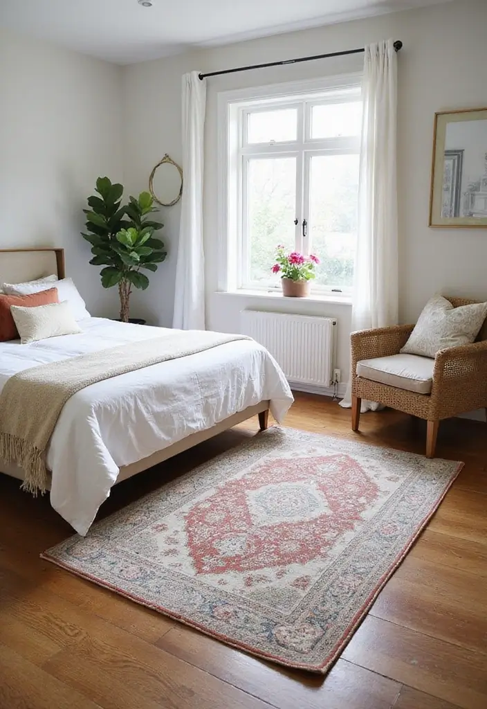 30 Basement Bedroom Ideas on a Budget That Look Expensive - 7. Create Sections with Area Rugs