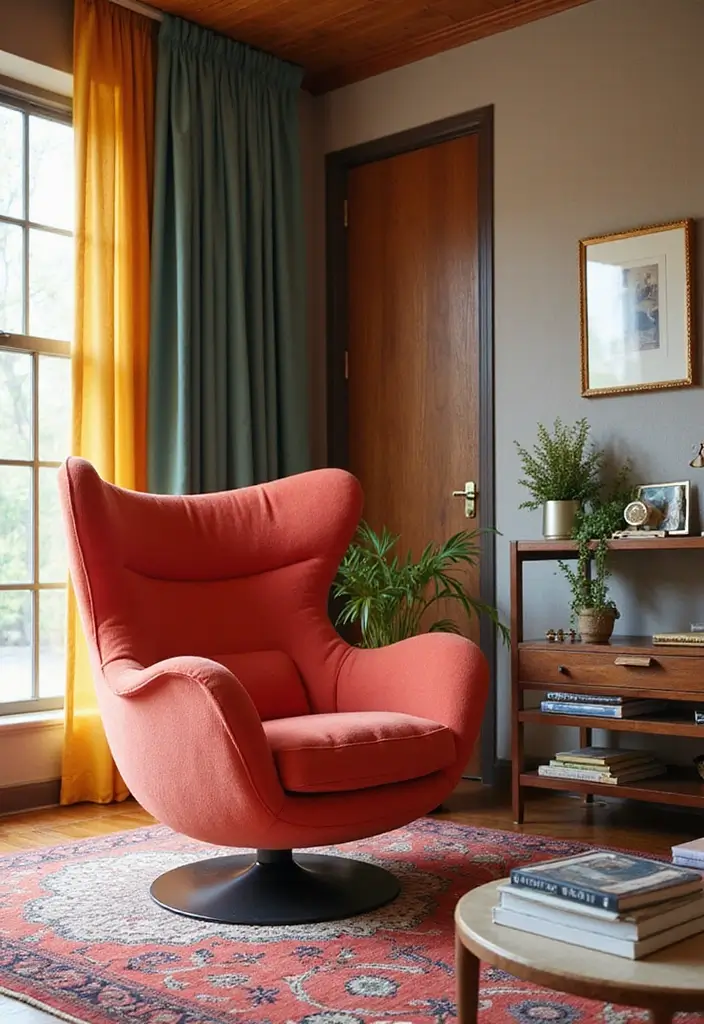 30 Bedroom Chair Ideas for a Luxe & Relaxing Master Suite - 28. Retro Futuristic Chairs