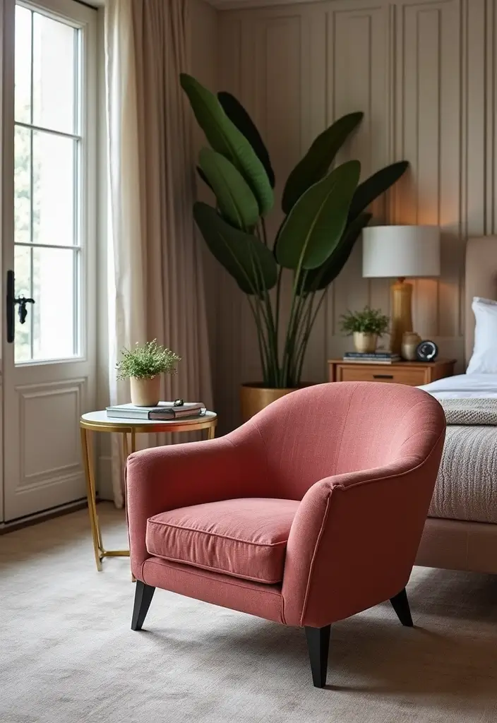 30 Bedroom Chair Ideas for a Luxe & Relaxing Master Suite - 30. Statement Chairs