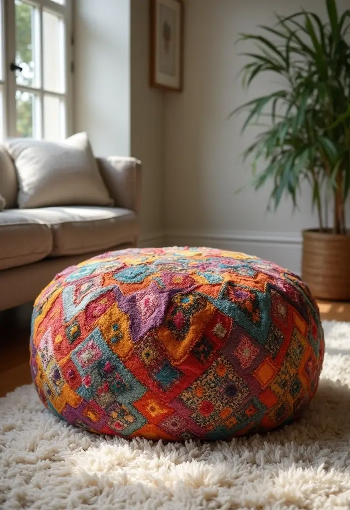 30 Bedroom Chair Ideas for a Luxe & Relaxing Master Suite - 8. Stylish Poufs