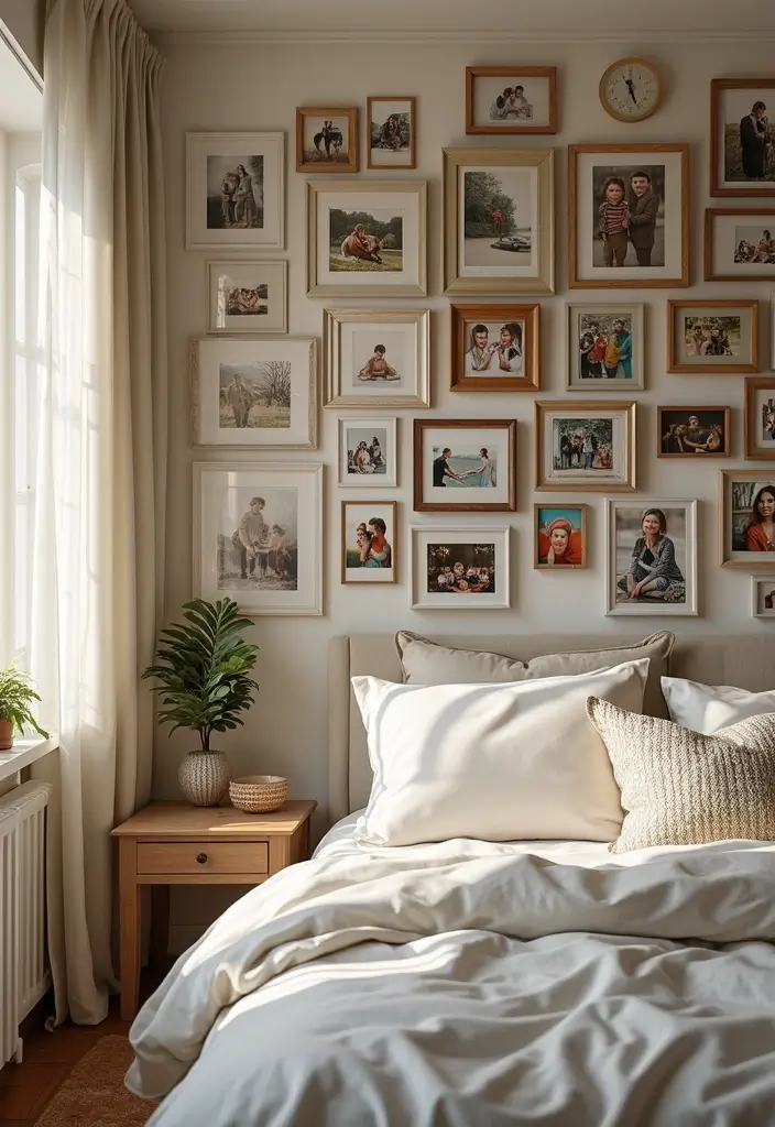 30 Bedroom Decor Ideas DIY That Instantly Upgrade Your Space - 19. DIY Photo Collage Wall