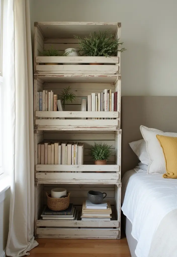 30 Bedroom Decor Ideas DIY That Instantly Upgrade Your Space - 21. DIY Wooden Crate Storage