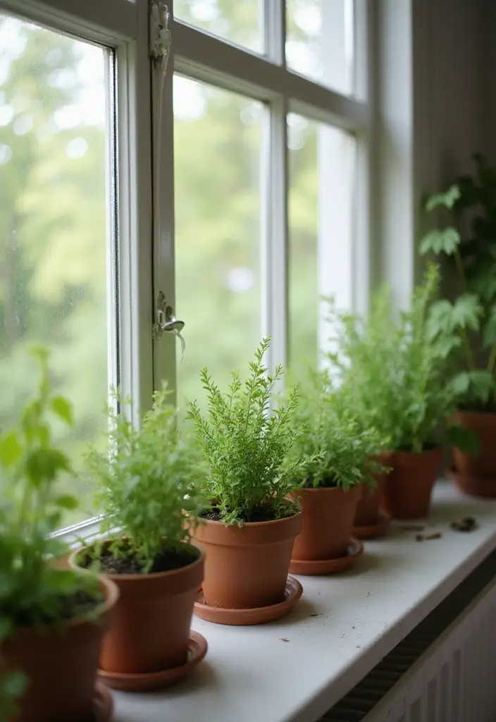 30 Bedroom Decor Ideas DIY That Instantly Upgrade Your Space - 22. DIY Windowsill Herb Garden