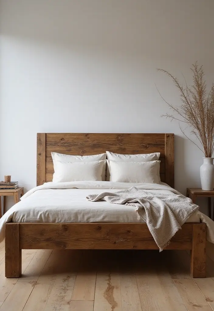 30 Bedroom Decor Ideas DIY That Instantly Upgrade Your Space - 7. Reclaimed Wood Bed Frame