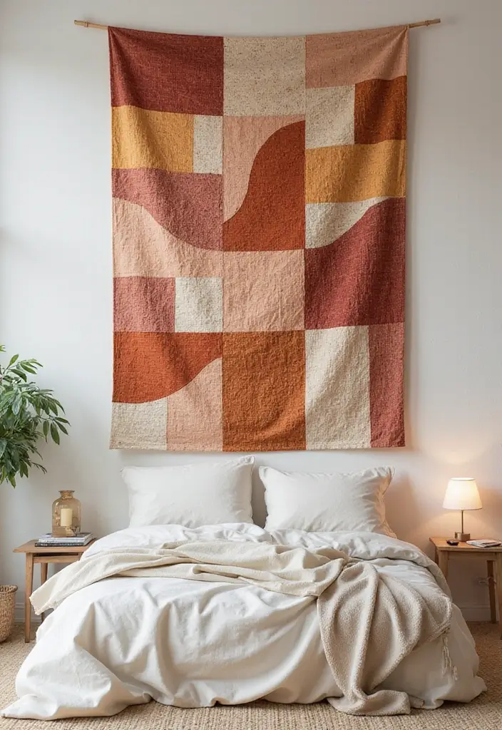 30 Bedroom Decor Ideas DIY That Instantly Upgrade Your Space - 8. DIY Fabric Wall Hangings