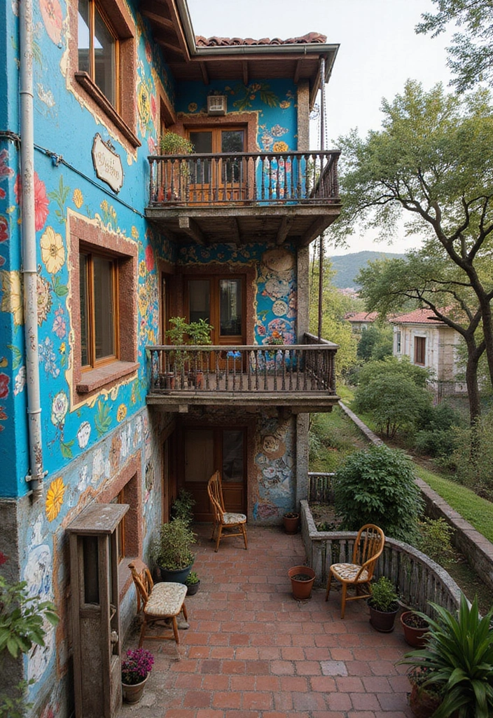 30 Bedroom Ideas with Balcony That Bring the Outdoors In - 10. Artistic Balcony Space