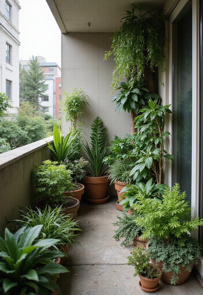 30 Bedroom Ideas with Balcony That Bring the Outdoors In - 17. Urban Jungle Balcony