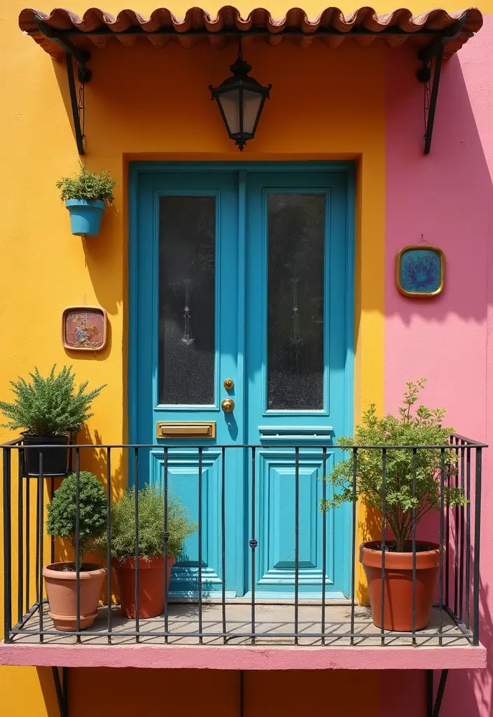 30 Bedroom Ideas with Balcony That Bring the Outdoors In - 20. Playful Balcony Decor