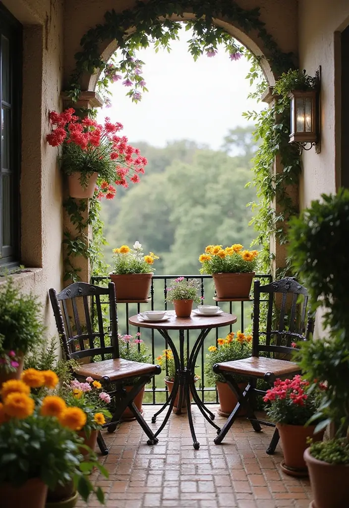 30 Bedroom Ideas with Balcony That Bring the Outdoors In - 4. Romantic Flower-Filled Balcony