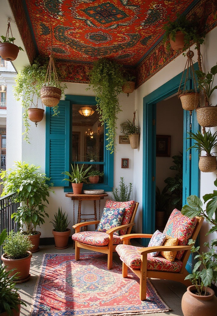 30 Bedroom Ideas with Balcony That Bring the Outdoors In - 6. Bohemian Balcony Vibes