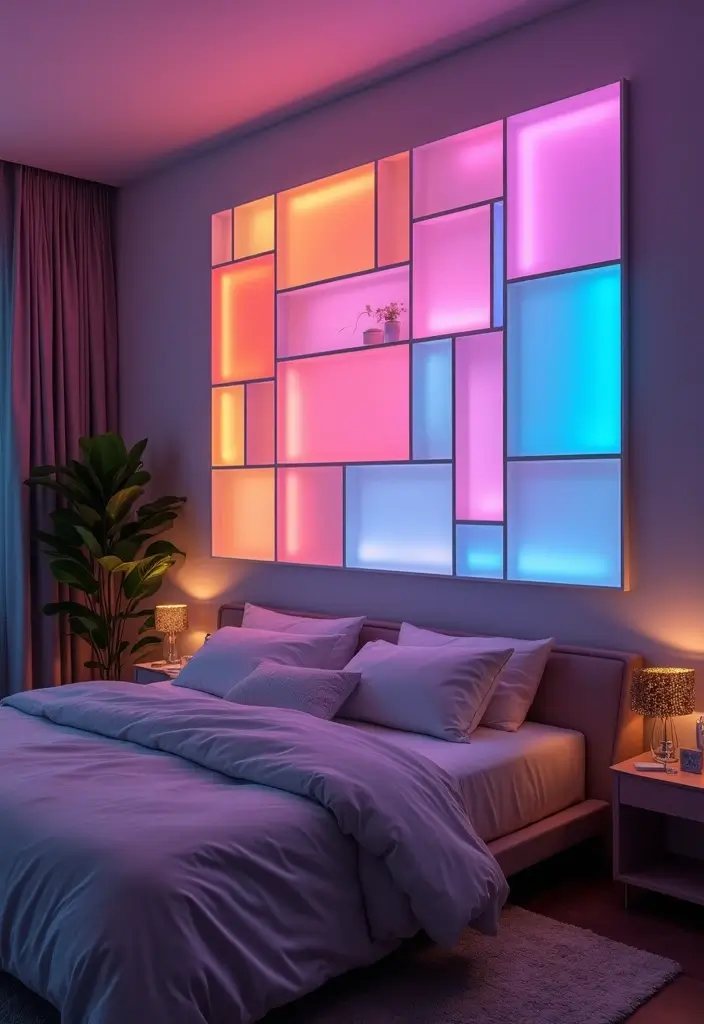 30 Bedroom LED Lighting Ideas That Transform the Mood Instantly - 22. LED Wall Panels