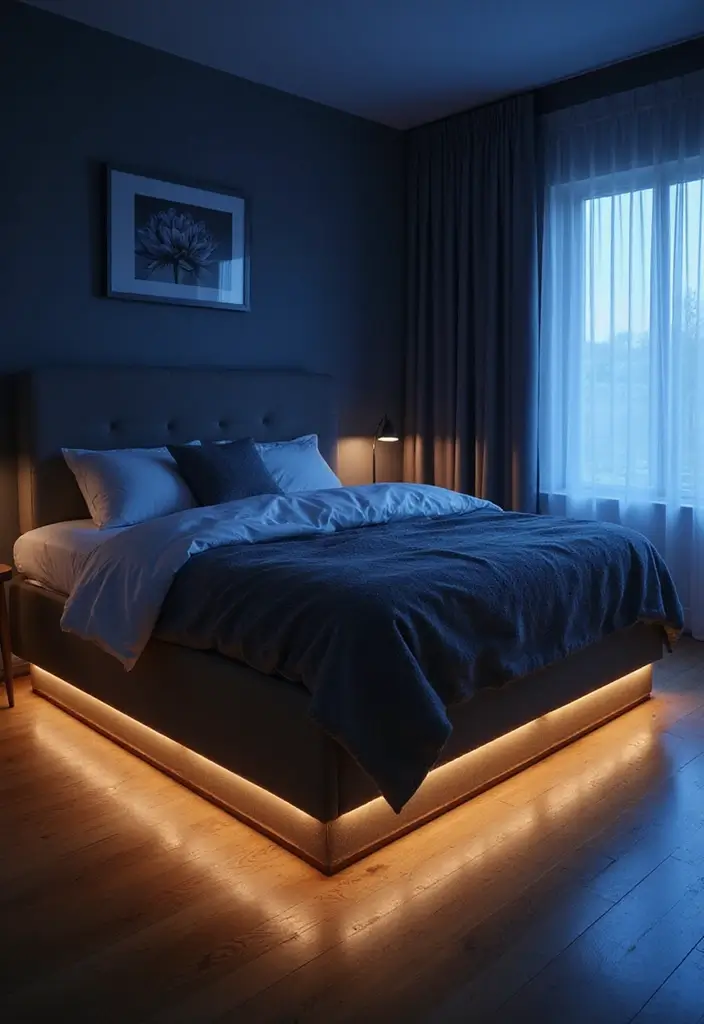 30 Bedroom LED Lighting Ideas That Transform the Mood Instantly - 8. Under-Bed LED Lighting
