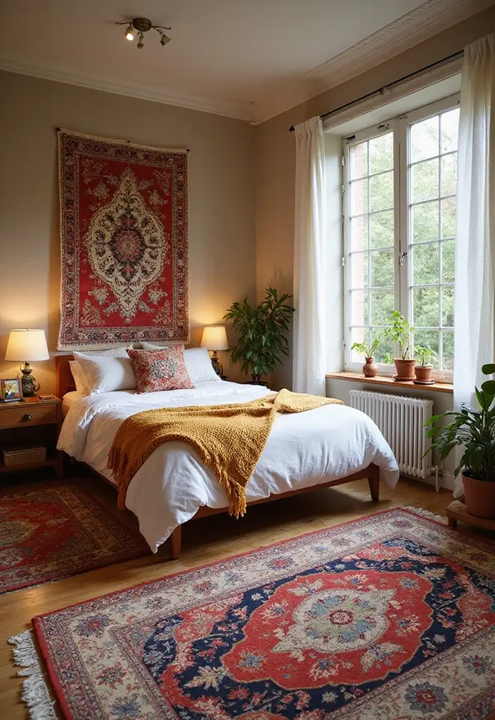 30 Carpet in Bedroom Ideas That Add Comfort & Warmth - 20. Seasonal Rugs