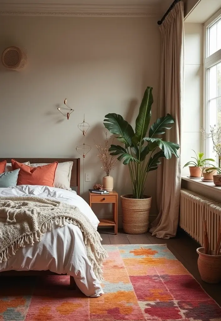 30 Carpet in Bedroom Ideas That Add Comfort & Warmth - 23. Color-Blocked Rugs