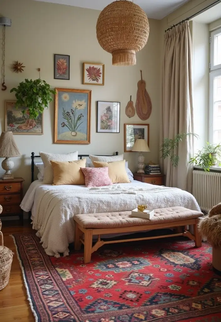 30 Carpet in Bedroom Ideas That Add Comfort & Warmth - 26. Vintage Kilims