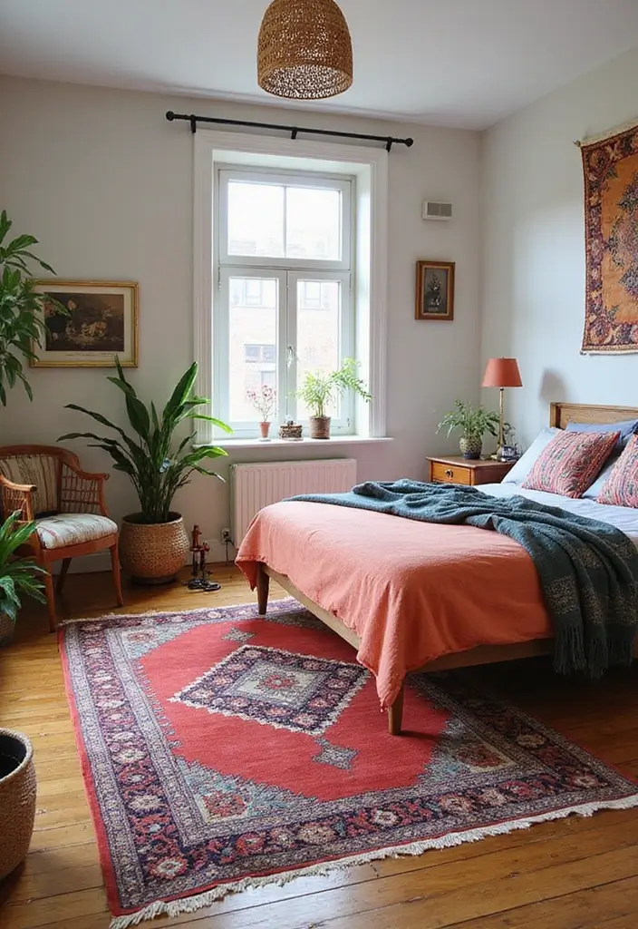 30 Carpet in Bedroom Ideas That Add Comfort & Warmth - 30. Statement Rugs