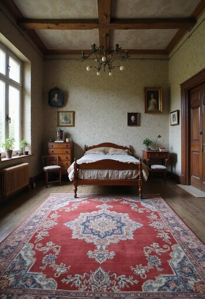 30 Carpet in Bedroom Ideas That Add Comfort & Warmth - 5. Vintage Finds