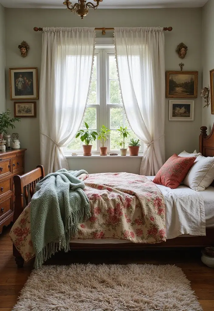 30 Cozy Bedroom Ideas Aesthetic That Feel Warm and Inviting - 12. Vintage and Thrifted Finds